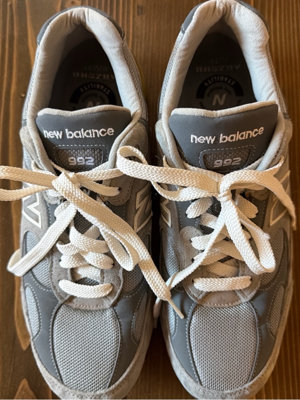 New Balance 992  Gray and White Men’s Athletic Shoes